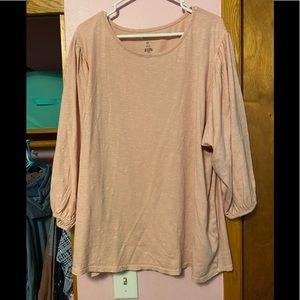 Light Dusty Pink Blouse Top 2x BNWOT